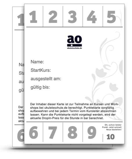 punktekarte-20 DropIn-Ticket / Probestunde
