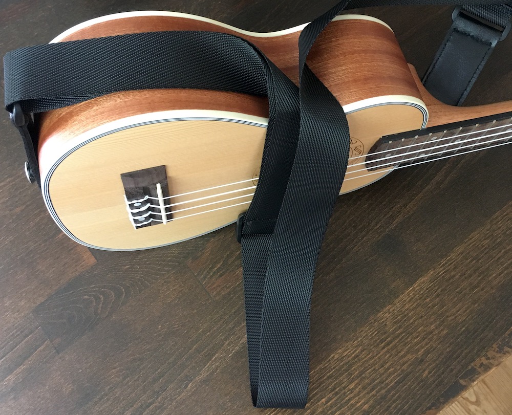 Ukulele Pin-Strap schwarz